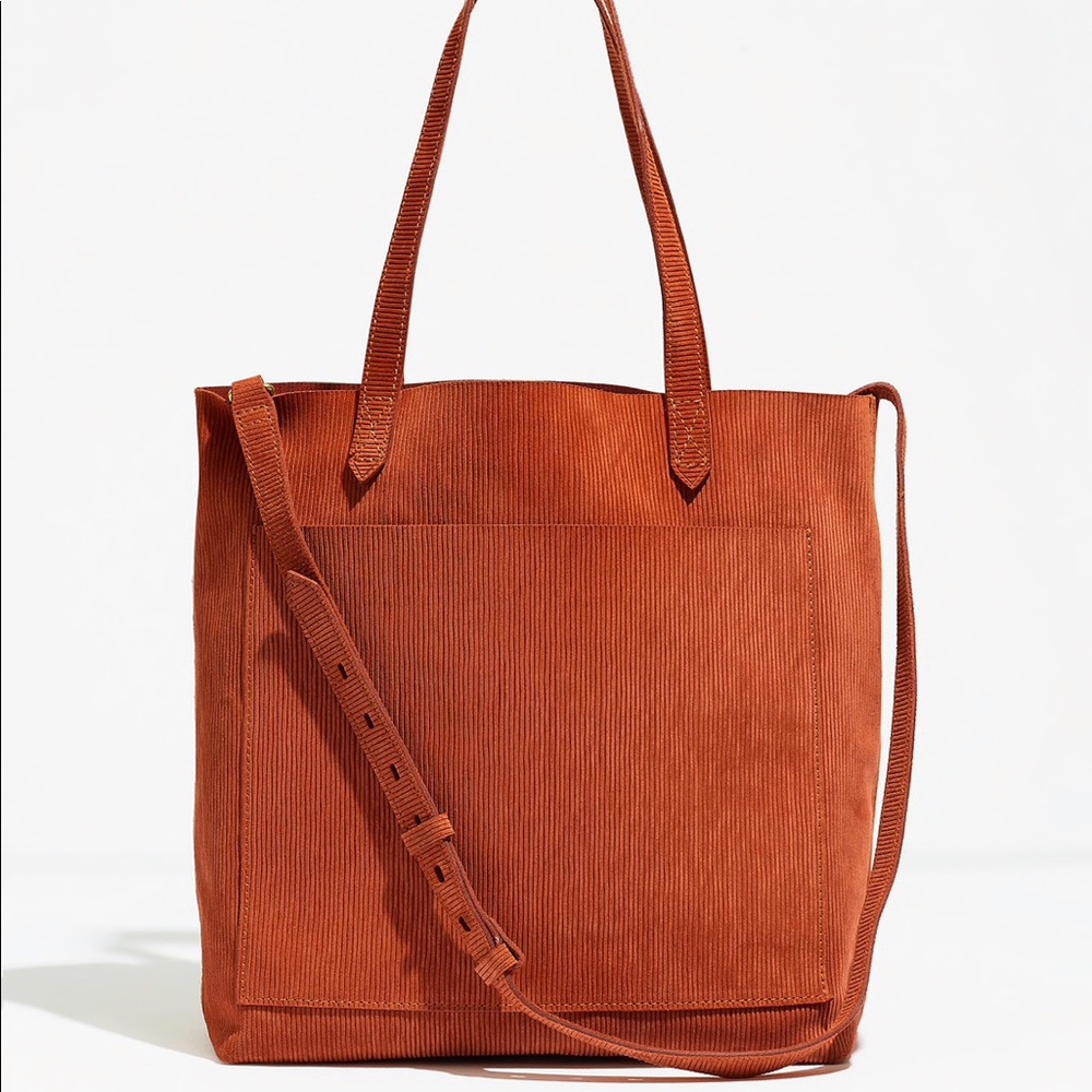 Medium Transport Tote: Suede Corduroy Edition